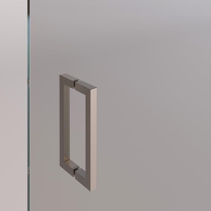 Handle on glass doors.