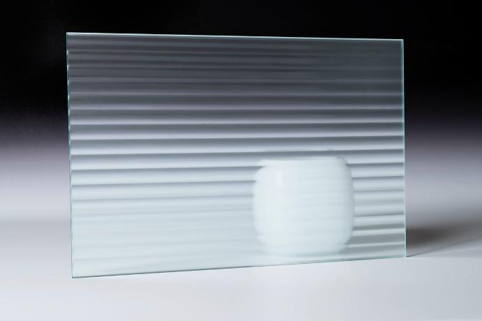 Ribbed frosted glass - sample